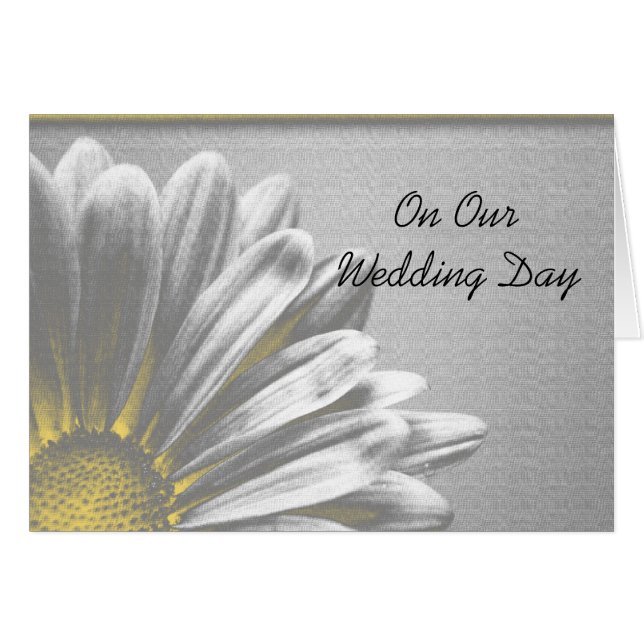 Yellow Floral Highlights Our Wedding Day (Front Horizontal)