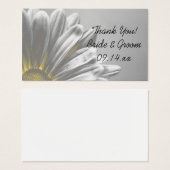 Yellow Floral Highlights Wedding Favor Tags (Front & Back)
