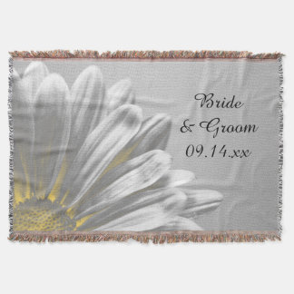 Yellow Floral Highlights Wedding Throw