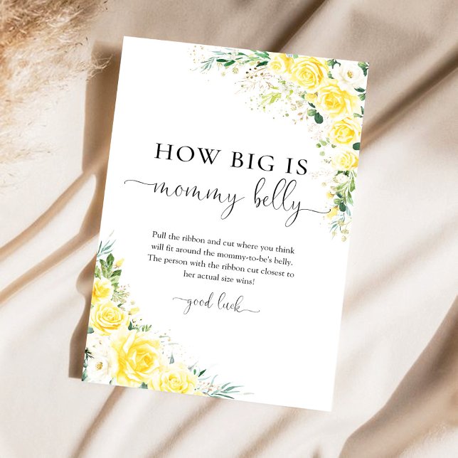 Yellow Floral How Big is Mommy's Belly Game (Creator Uploaded)