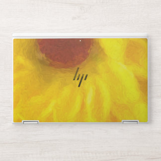 Yellow Floral HP Laptop Skin
