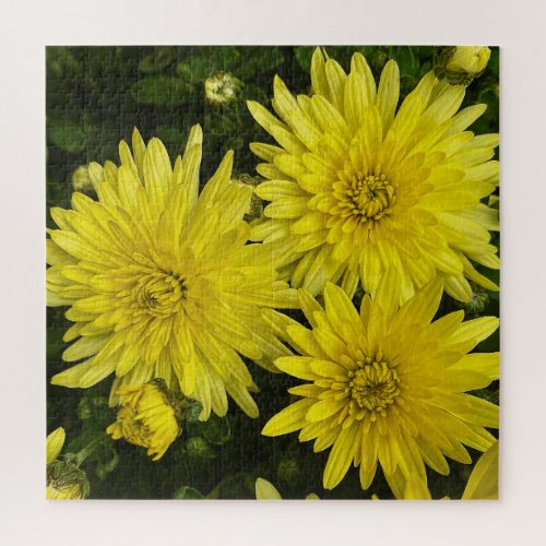 Yellow Floral Jigsaw Puzzle