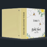 Yellow Floral Meant to Bee Bridal Shower 3 Ring Binder<br><div class="desc">Yellow Floral Meant to Bee Bridal Shower 3 ring binder
 
Sweet bee themed bridal shower binder featuring two bees and heart shaped flight path lines,  two yellow,  white and green foliage floral arrangements,  and a modern calligraphy text heading image.</div>