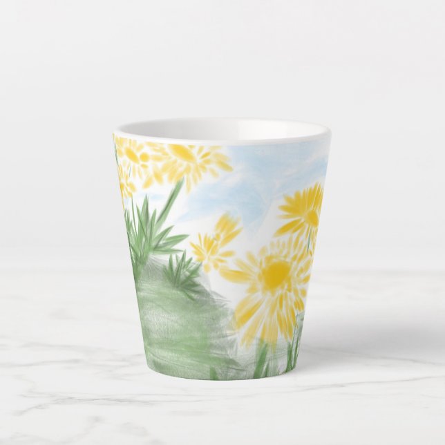 Yellow Floral mug (Front)
