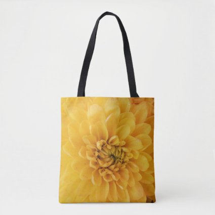 Yellow Floral Mums Autumn Flower Tote Bag