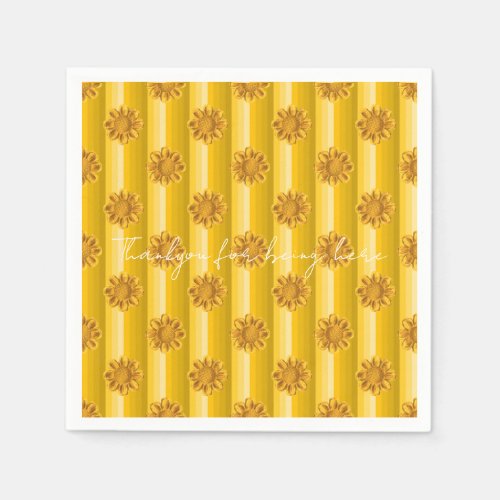 Yellow Floral Napkins
