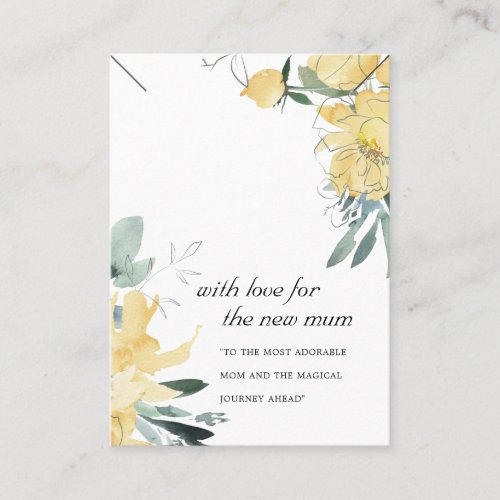YELLOW FLORAL NEW MUM GIFT NECKLACE DISPLAY CARD