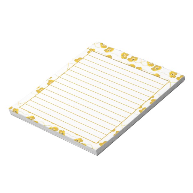 Yellow floral notepad (Rotated)