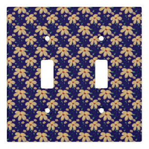 Yellow floral pattern  light switch cover
