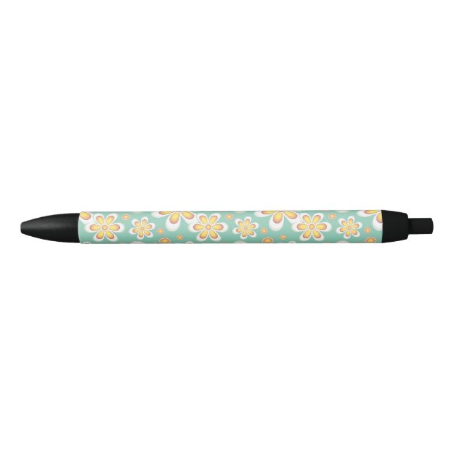Yellow Floral Pattern Pen (Front)
