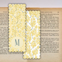 Yellow Floral Pattern Watercolor Monogram 