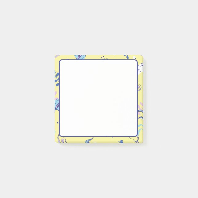 Yellow Floral Patterned Everyday Notes (Front)