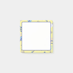 Yellow Floral Patterned Everyday Post-it Notes
