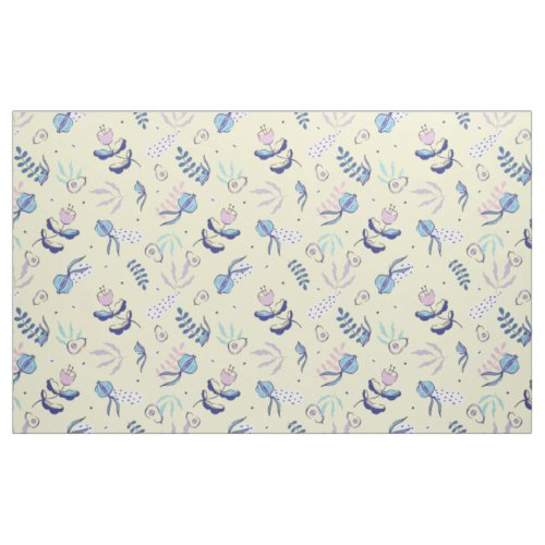 Yellow Floral Patterned Fabric & Crafting Patterns