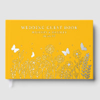 Yellow Floral Silver Foil Wedding