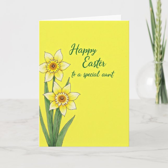 Yellow Floral Springtime Card (Front)