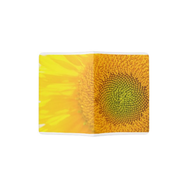 Yellow Floral Sunflower Passport Holder (Opened)