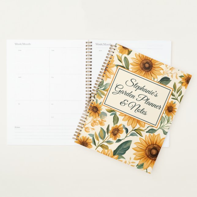Yellow Floral Sunflowers Planner (Display)
