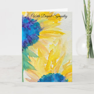 Yellow Floral Sympathy Card