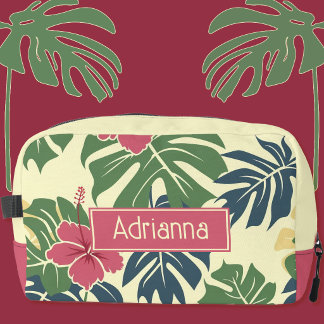 Yellow Floral Tropical Dopp Kit