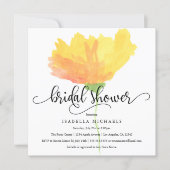 Yellow Floral Watercolor | Bridal Shower Invite (Front)