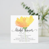 Yellow Floral Watercolor | Bridal Shower Invite (Standing Front)