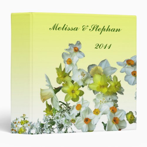 Yellow Floral Wedding Album Binder