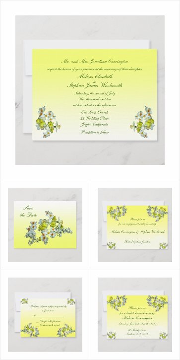 Yellow Floral Wedding Collection