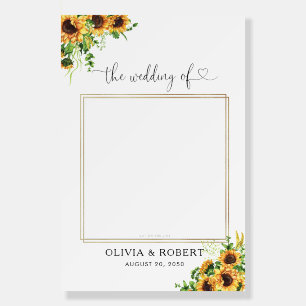 Yellow Floral Wedding Photo Prop Foam Board