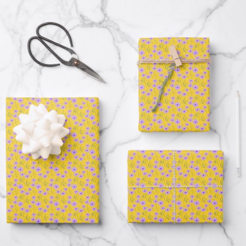 Yellow Floral Wrapping Paper