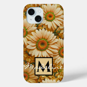 Yellow floral yellow sunflower yellow daisies iPhone 15 case