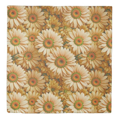 Yellow floral yellow sunflower yellow daisies  duvet cover
