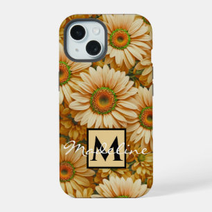 Yellow floral yellow sunflower yellow daisies iPhone 15 case