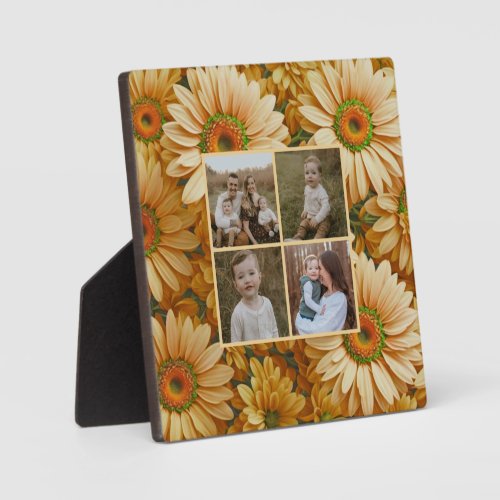 Yellow floral yellow sunflower yellow daisies  plaque