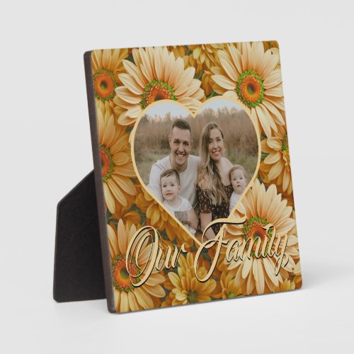 Yellow floral yellow sunflower yellow daisies  plaque