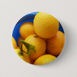 Yellow Florida Lemons Button