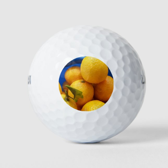 Yellow Florida Lemons Golf Balls (Front)