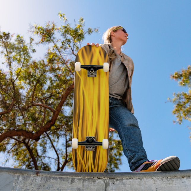 Yellow Flow Lines Skateboard (Outdoor 1)