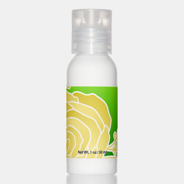 Yellow Flower Abstract Style personal name Hand Lotion (Front)