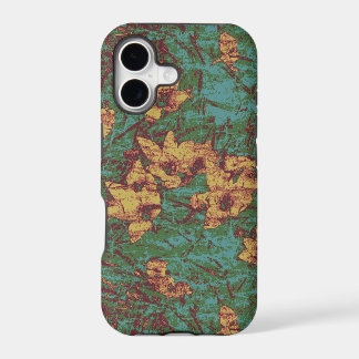 Yellow flower against leaf camouflage pattern 2 iPhone 17 case