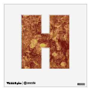 Yellow flower against leaf camouflage pattern wall sticker