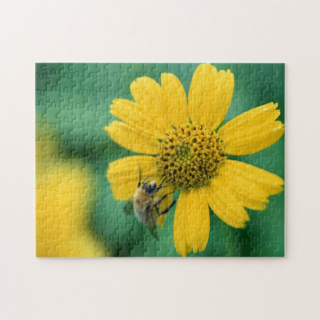 Yellow Flower/Bee Puzzle (Horizontal)