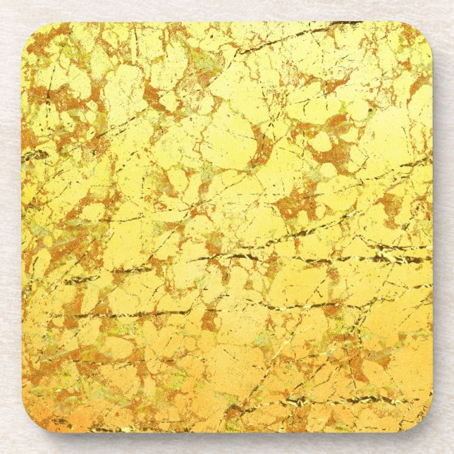 Yellow Flower Beverage Coaster (Front)