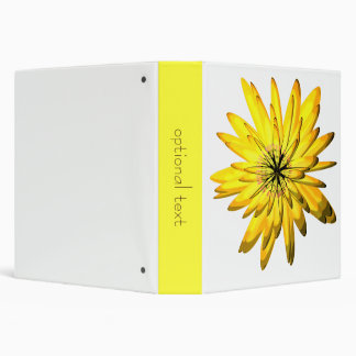 yellow flower binder 1.5 inch