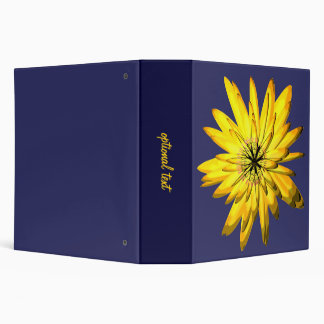 yellow flower binder 2 inch size