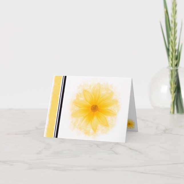 Yellow flower blank note card  (Front)