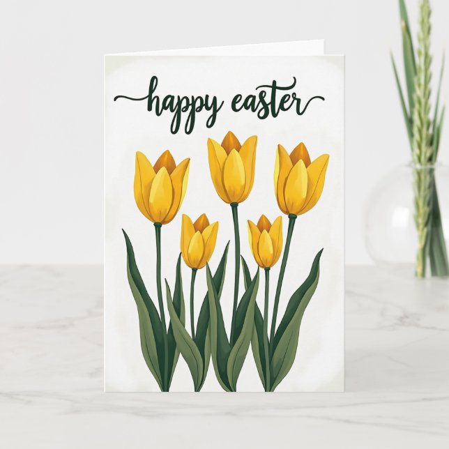 Yellow Flower Bouquet Pattern Card (Front)