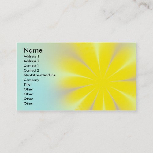 Yellow Flower Business Card Templates