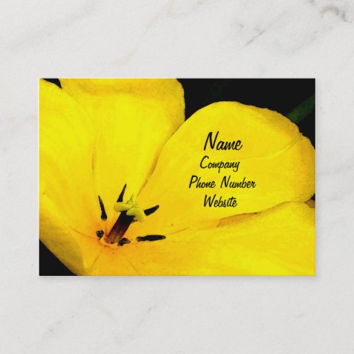 Customizable Yellow Flower Business Card