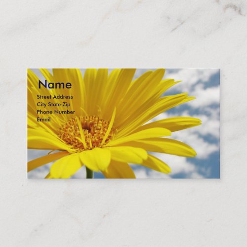 Yellow Flower Business Card Template